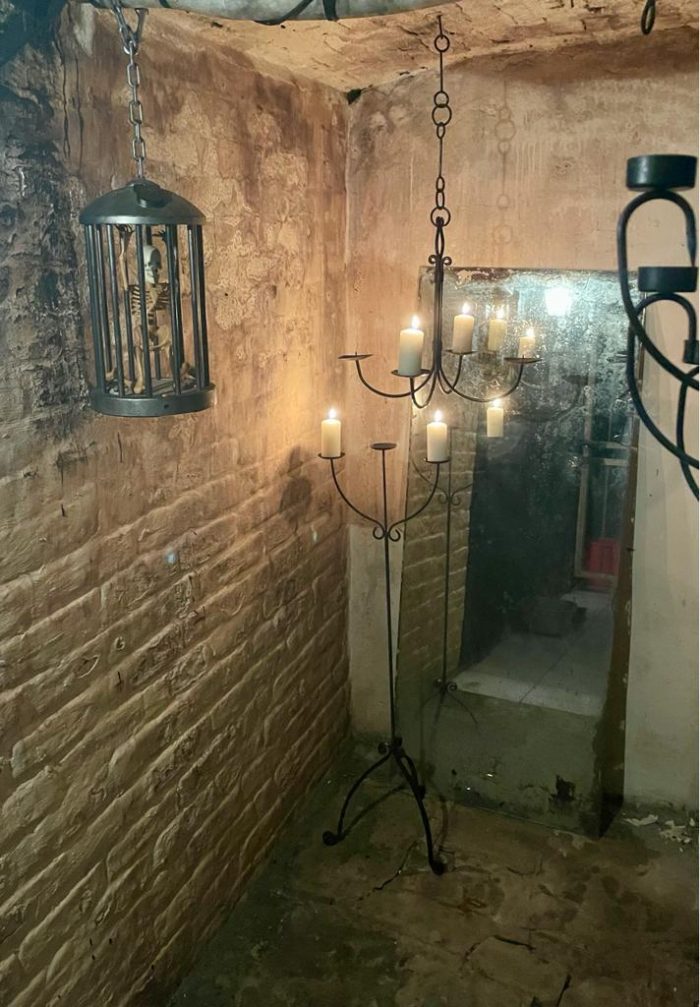 Chandelier in a gothic dungeon